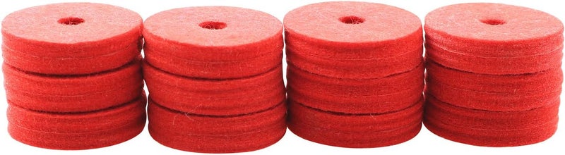 TAODAN Wool Cymbal Felt 12PCS 36x10mm Red Wool Cymbal Felt, Cymbal Replacement Accessories - Image 4